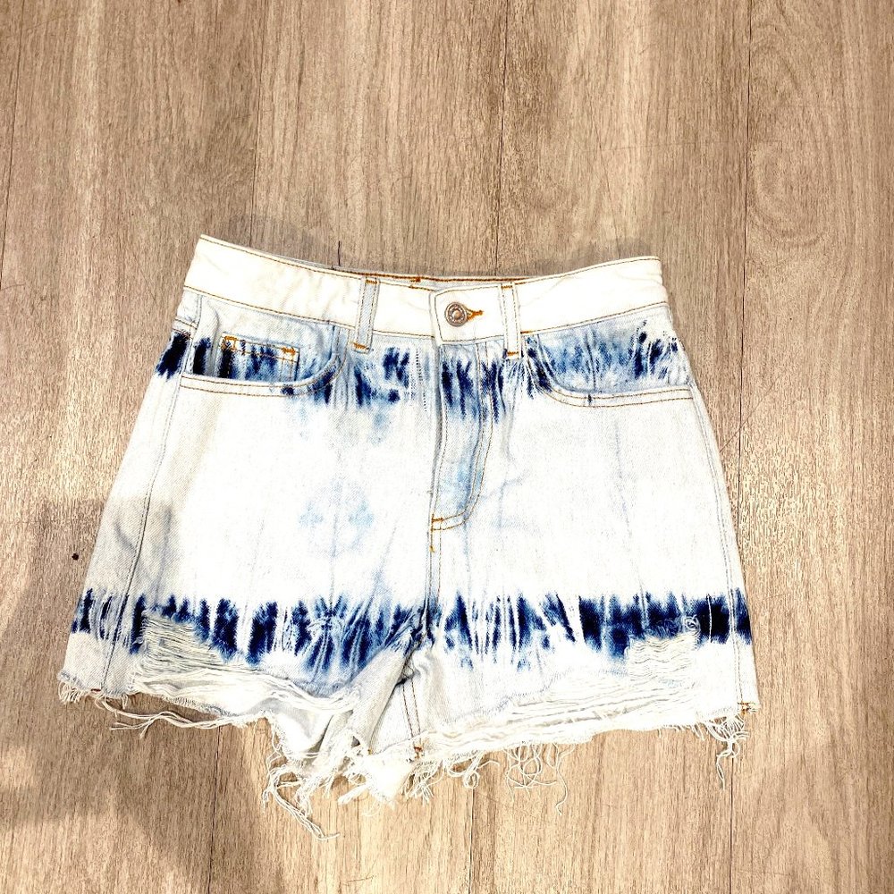 Zara Tie Dye Jean Shorts